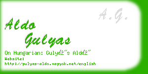 aldo gulyas business card